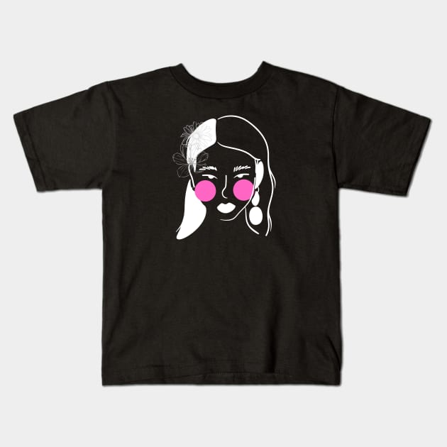 Strong Women Kids T-Shirt by Ema jasmine